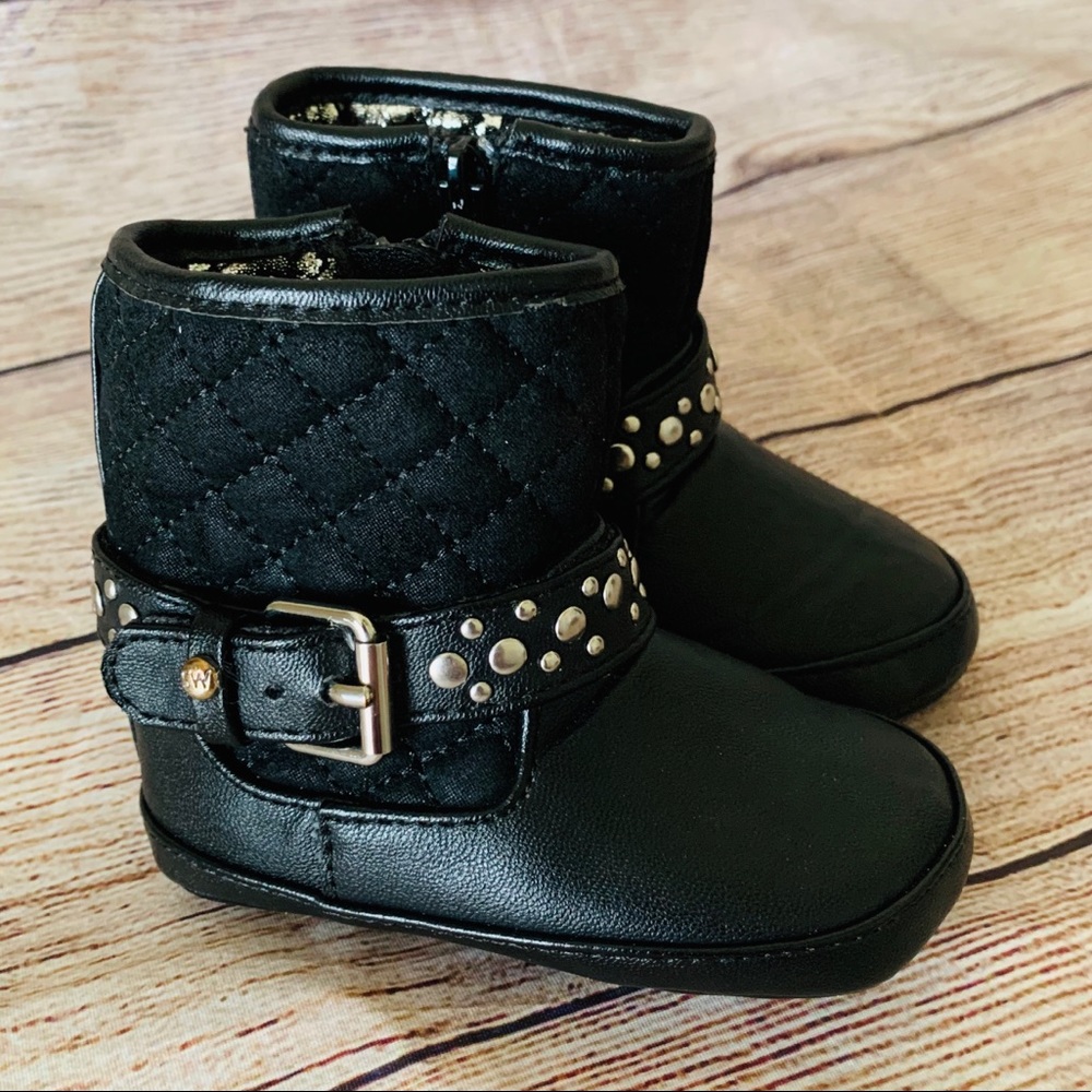 Stuart Weitzman Moto “ Baby Bella Kristi” Boot